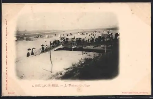 AK Soulac-sur-Mer, Le Trottoir et la Plage