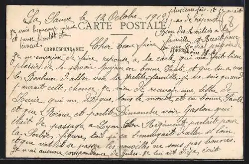 AK La Sauve-Majeure, Vue générale prise de l`Avenue de la Gare