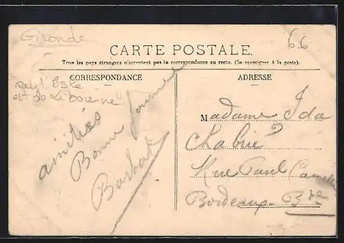 AK Saint-Denis-de-Piles, Le Pont sur l`Isle avec bateaux sur la rivière