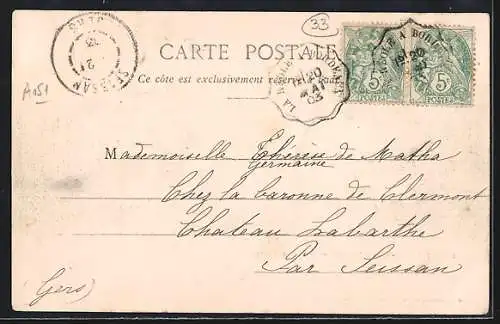 AK Sauternes, Vue du Château Guiraud et des vignes environnantes