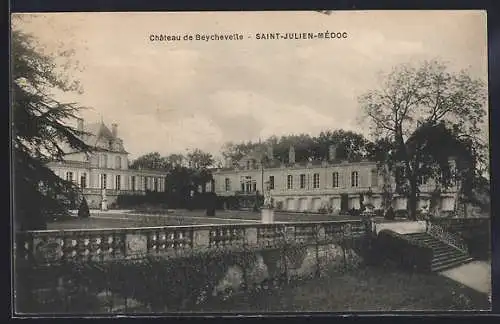 AK Saint-Julien-Médoc, Château de Beychevelle et ses jardins élégants