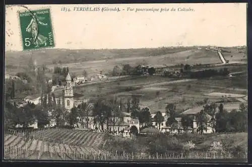 AK Verdelais, Vue panoramique prise du Calvaire