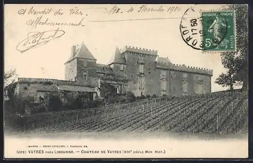 AK Vayres, Château de Vayres (XIIIe siècle) près de Libourne