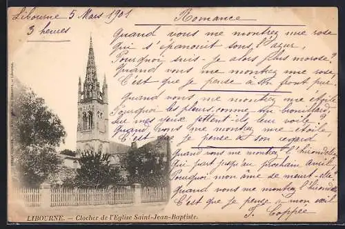 AK Libourne, Clocher de l`Église Saint-Jean-Baptiste