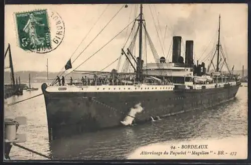 AK Bordeaux, Atterrissage du Paquebot Magellan