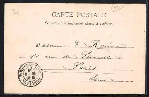 AK Cubzac-les-Ponts, Vue intérieure du Pont des piétons