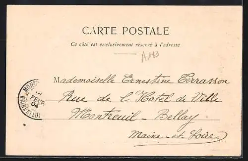 AK Puisseguin, Vue générale du côté de l`église