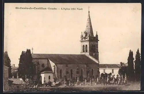 AK Saint-Genès-de-Castillon, L`Église (côté Nord)