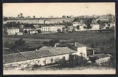 AK Cubzac-les-Ponts, Vue générale et les Caves