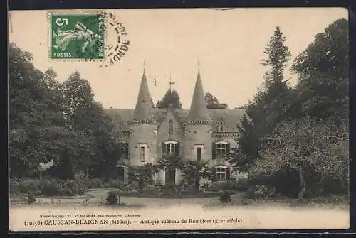 AK Caussan-Blaignan, Antique château de Romefort (XIVe siècle)