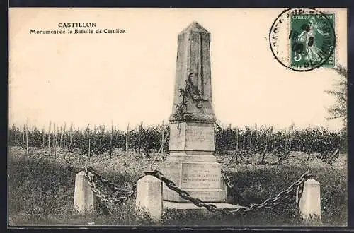 AK Castillon, Monument de la Bataille de Castillon