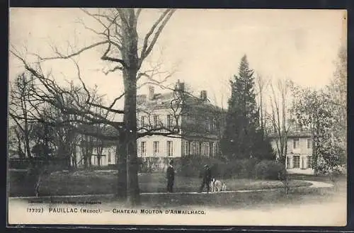 AK Pauillac, Château Mouton d`Armailhac dans le parc en hiver