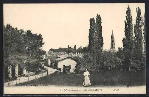 AK La Brède, Vue de Sautegre