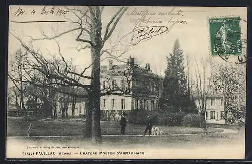 AK Pauillac, Château Mouton d`Armailhacq et visiteurs dans le parc
