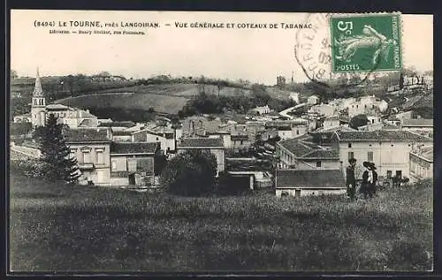 AK Le Tourne, Vue générale et coteaux de Tabanac