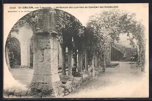 AK Saint-Émilion, Intérieur des cloîtres du Couvent des Cordeliers