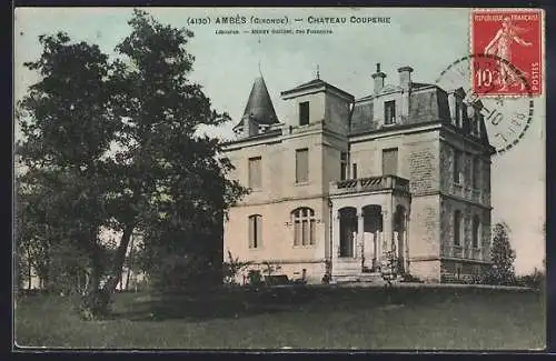 AK Ambès, Château Couprie entouré d`arbres