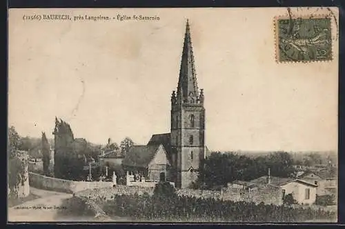 AK Baurech, près Langoiran, Église St-Saturnin