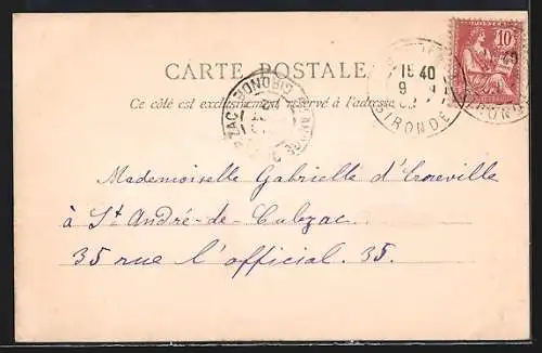 AK Blanquefort, Les Ruines enveloppées de végétation