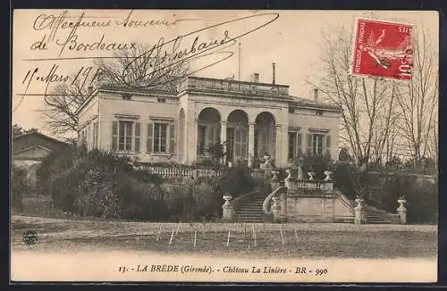 AK La Brède, Château La Linière et son parc élégant