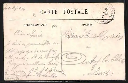 AK Ambarès, Vue générale des toits et rues du village