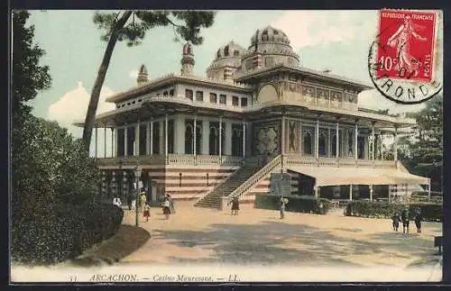 AK Arcachon, Casino Mauresque et ses jardins verdoyants