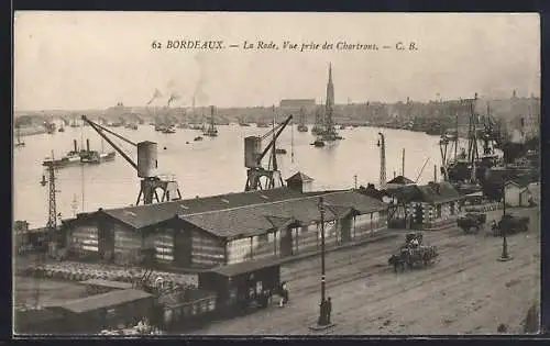 AK Bordeaux, La Rade, vue prise des Chartrons