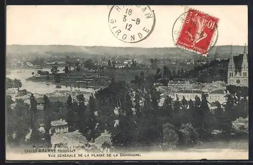 AK Branne, Vue générale de la plaine de la Dordogne