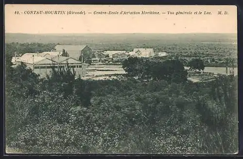 AK Contau-Hourtin, Centre-École d`Aviation Maritime, vue générale et le lac