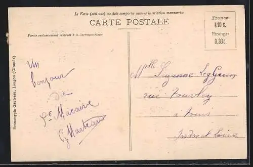 AK Saint-Macaire, Abside de l`Église (vue de la Garonne)