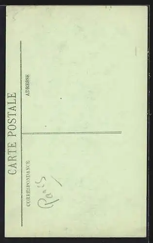 AK Paris, Un Homme Courageux pendant les Inondations de Janvier 1910