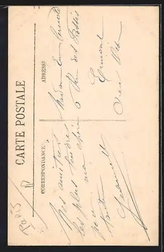 AK Paris, Inondations de janvier 1910, Un homme courageux portant un enfant sur le dos