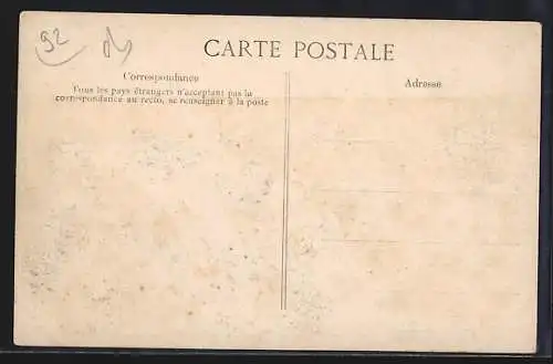 AK Courbevoie, Crue de la Seine avec barques dans la rue inondée