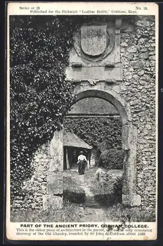 AK Cobham /Kent, Doorway of the ancient priory, Cobham College
