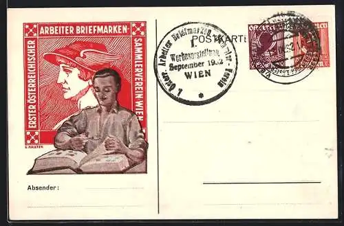 AK Wien, Werbeausstellung des 1. Österr. Arbeiter Briefmarken-Sammlervereines 1932