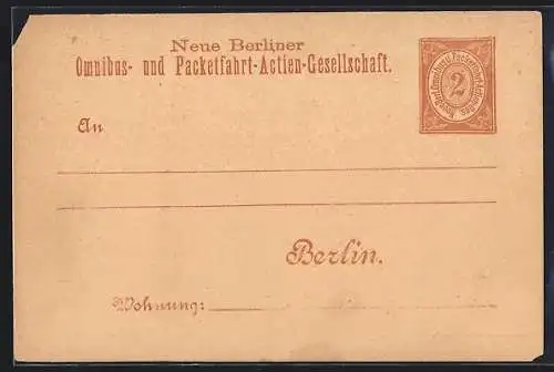 AK Berlin, Neue Berliner Omnibus- und Packetfahrt-Actien-Gesellschaft, Private Stadtpost
