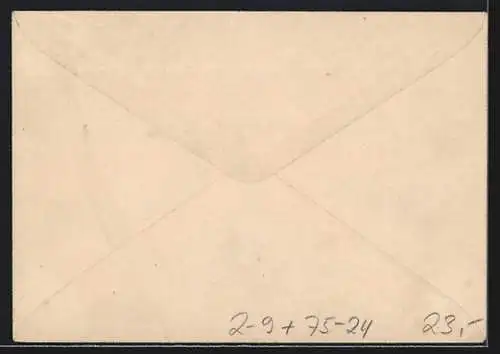 Dekorativer Brief Briefträger in Uniform, Private Stadtpost Neue Berl. Omnibus- u. Packetfahrt-Actien-Ges.