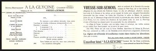 Klapp-AK Vresse-sur-Semois, Hotel A la Glycine, le Pays des Belles Promenades