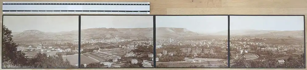 Fotografie unbekannter Fotograf, Ansicht Jena, Panorama mit Blick auf die Stadt und der Umgebung 0