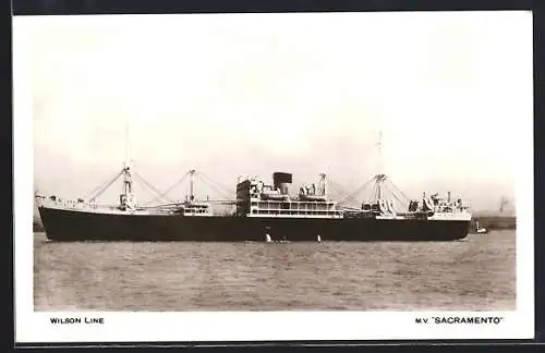 AK Handelsschiff MV Sacramento vor der Küste, Wilson Line