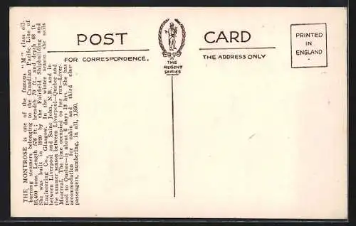 AK Passagierschiff Montrose bei ruhiger Fahrt, Canadian Pacific Liner