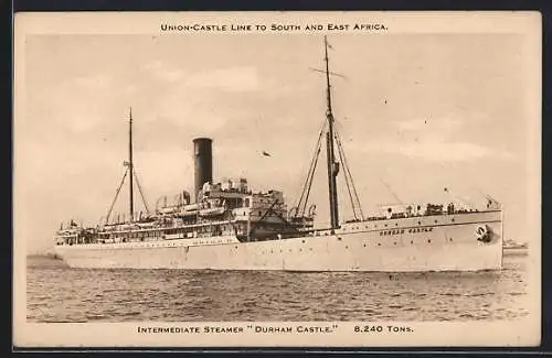 AK Passagierschiff Durham Castle, Union-Castle Line