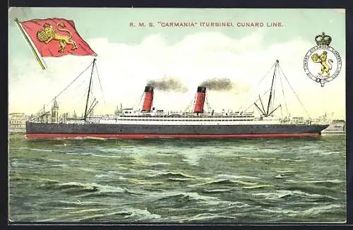 AK Passagierschiff R.M.S. Carmania der Cunard Line