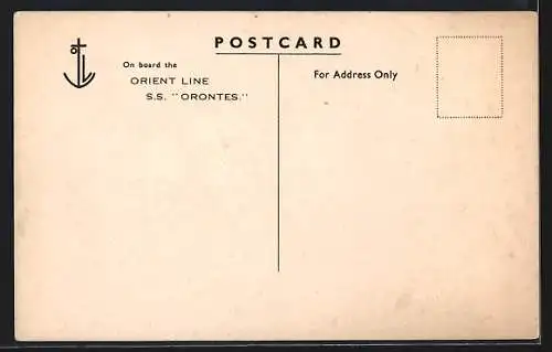 AK Passagierschiff S.S. Orontes beim Ablegen, Orient Line