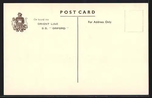 AK Passagierschiff SS Orford in Küstennähe, Orient Line