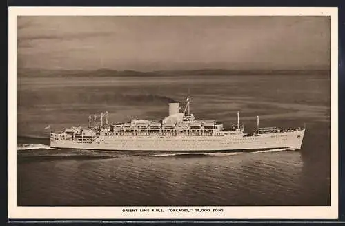 AK Passagierschiff RMS Orcades in Fahrt, Orient Line
