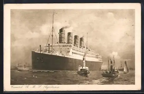 AK Passagierschiff RMS Aquitania, Cunard Line
