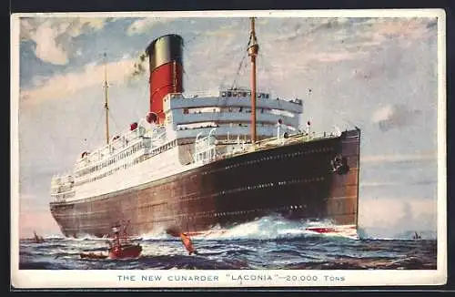 Künstler-AK Passagierschiff Laconia der Cunard Line