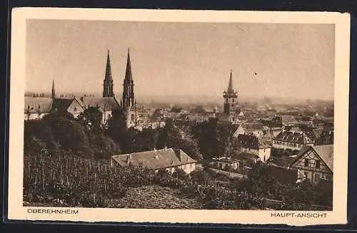 AK Oberehnheim, Haupt-Ansicht von einem Weinberg aus