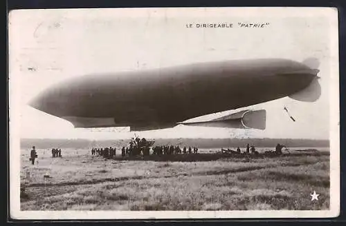 AK Zeppelin, les Aerostiers militaires en Campagne, un Dirigeable